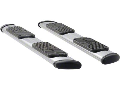Regal 7-Inch Oval Side Step Bars; Rocker Mount; Polished Stainless (10-24 RAM 2500 Crew Cab)