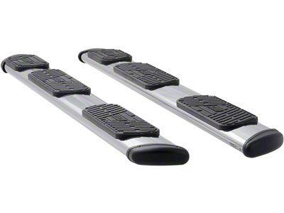 Regal 7-Inch Wheel-to-Wheel Oval Side Step Bars; Polished Stainless (14-24 RAM 2500 Crew Cab w/ 6.4-Foot Box)