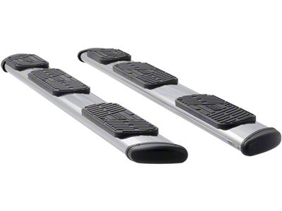 Regal 7-Inch Wheel-to-Wheel Oval Side Step Bars; Polished Stainless (14-24 4WD RAM 2500 Crew Cab w/ 6.4-Foot Box)