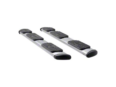 Regal 7-Inch Oval Side Step Bars without Mounting Brackets; Polished Stainless (14-24 RAM 2500 Crew Cab w/ 6.4-Foot Box)