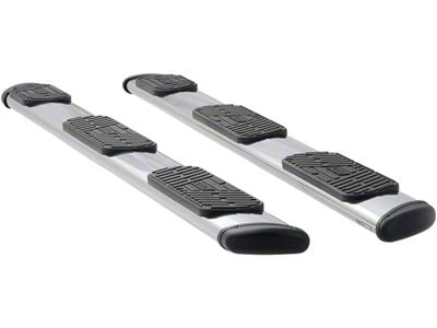 Regal 7-Inch Wheel-to-Wheel Oval Side Step Bars; Polished Stainless (14-24 RAM 2500 Mega Cab)