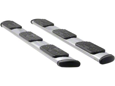 Regal 7-Inch Wheel-to-Wheel Oval Side Step Bars; Polished Stainless (14-24 4WD RAM 2500 Crew Cab w/ 8-Foot Box)