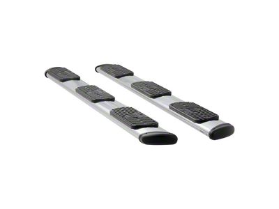 Regal 7-Inch Oval Side Step Bars without Mounting Brackets; Polished Stainless (14-24 4WD RAM 2500 Crew Cab w/ 8-Foot Box)