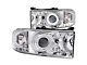 RX Halo Projector Headlights; Chrome Housing; Clear Lens (94-02 RAM 2500)