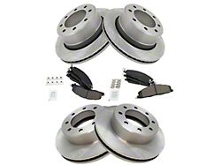 Semi-Metallic 8-Lug Brake Rotor and Pad Kit; Front and Rear (09-18 RAM 2500)