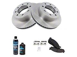 Semi-Metallic 8-Lug Brake Rotor and Pad Kit; Front (03-08 RAM 2500)