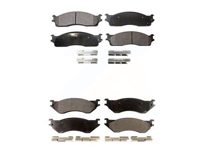 Semi-Metallic Brake Pads; Front and Rear (03-08 RAM 2500)