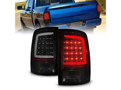 Sequential LED Tail Lights; Black Housing; Smoked Lens (10-18 RAM 2500 w/ Factory Halogen Tail Lights)