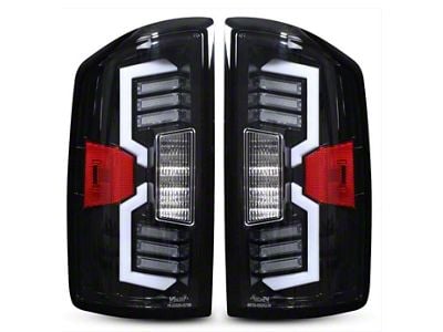 Sequential LED Tail Lights; Gloss Black Housing; Clear Lens (06-09 RAM 2500)