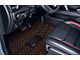 Single Layer Diamond Front and Rear Floor Mats; Black and Orange Stitching (10-18 RAM 2500 Crew Cab w/ Front Bucket Seats)