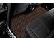 Single Layer Diamond Front and Rear Floor Mats; Black and Orange Stitching (10-18 RAM 2500 Crew Cab w/ Front Bucket Seats)