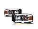 SQX Series LED Projector Headlights with Sequential Turn Signals; Chrome Housing; Clear Lens (03-05 RAM 2500)