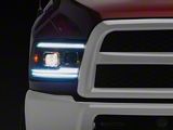 Switchback Sequential Bar Projector Headlights; Matte Black Housing; Clear Lens (10-18 RAM 2500 w/ Factory Halogen Non-Projector Headlights)