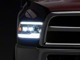 Switchback Sequential Full LED Projector Headlights; Chrome Housing; Clear Lens (10-18 RAM 2500 w/ Factory Halogen Headlights)