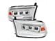 Switchback Sequential Full LED Projector Hedlights; White Housing; Clear Lens (10-18 RAM 2500 w/ Factory Halogen Headlights)