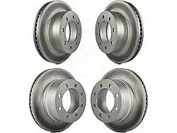 Vented 8-Lug Rotors; Front and Rear (03-08 RAM 2500)