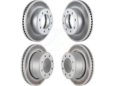 Vented 8-Lug Rotors; Front and Rear (09-24 RAM 2500)