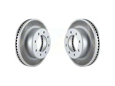 Vented Brake 8-Lug Rotors; Front Pair (09-24 RAM 2500)