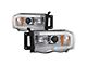 Version 2 Light Bar DRL Projector Headlights; Chrome Housing; Clear Lens (03-05 RAM 2500)