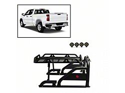 Warrior Roll Bar with 7-Inch Black Round LED Lights; Black (94-24 RAM 2500 w/o RAM Box)