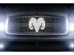 1-Piece LED X-Lite Steel Upper Grille Insert; RAM HEAD (03-05 RAM 3500)