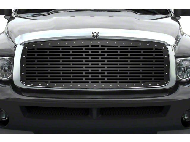 1-Piece Steel Upper Grille Insert; Bricks (03-05 RAM 3500)