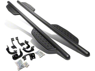 3-Inch Nerf Side Step Bars; Matte Black (10-18 RAM 3500 Crew Cab)