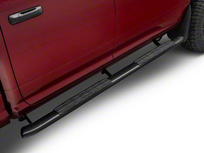 4X Series 4-Inch Oval Side Step Bars; Black (10-24 RAM 3500 Crew Cab)