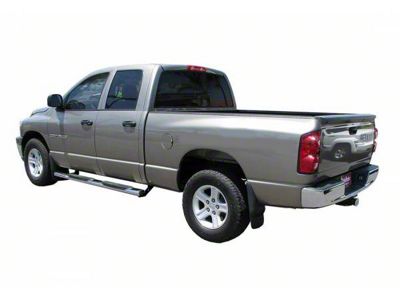 5-Inch Straight Oval Side Step Bars; Stainless Steel (03-09 RAM 3500 Quad Cab)