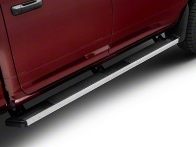 5-Inch Wide Flat Running Boards; Stainless Steel (10-24 RAM 3500 Crew Cab)