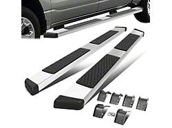 5-Inch Wide Flat Running Boards; Stainless Steel (10-24 RAM 3500 Crew Cab)