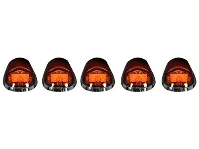 5-Piece Amber OLED Roof Cab Lights; Amber Lens (03-18 RAM 3500)