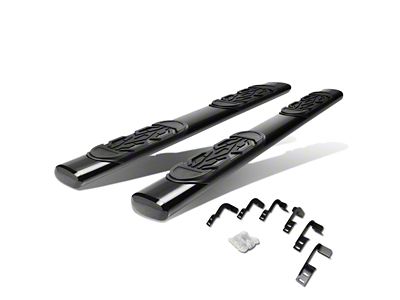 6-Inch Straight Nerf Side Step Bars; Black (10-18 RAM 3500 Crew Cab)