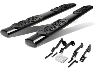 6-Inch Straight Nerf Side Step Bars; Black (03-09 RAM 3500 Quad Cab)