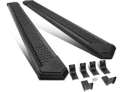 8-Inch Flat Step Bar Running Boards; Black (10-18 RAM 3500 Crew Cab)