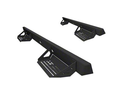 Alumilite Side Step Bars; Textured Matte Black (10-24 RAM 3500 Crew Cab)