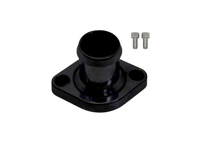 Aluminum Straight Water Neck Thermostat Housing; Black (04-24 5.7L, 6.4L RAM 3500)