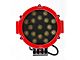 Atlas Roll Bar with 7-Inch Red Round LED Lights; Black (03-24 RAM 3500 w/o RAM Box)