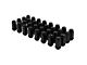 Black 7/8-Inch Bulge Acorn Lug Nut Kit; 9/16-Inch; Set of 32 (03-11 RAM 3500)