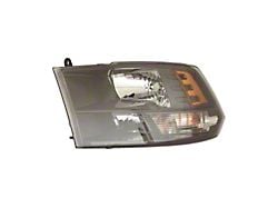 CAPA Replacement Halogen Headlight; Black Housing; Clear Lens; Driver Side (13-18 RAM 3500 w/ Factory Halogen Headlights)