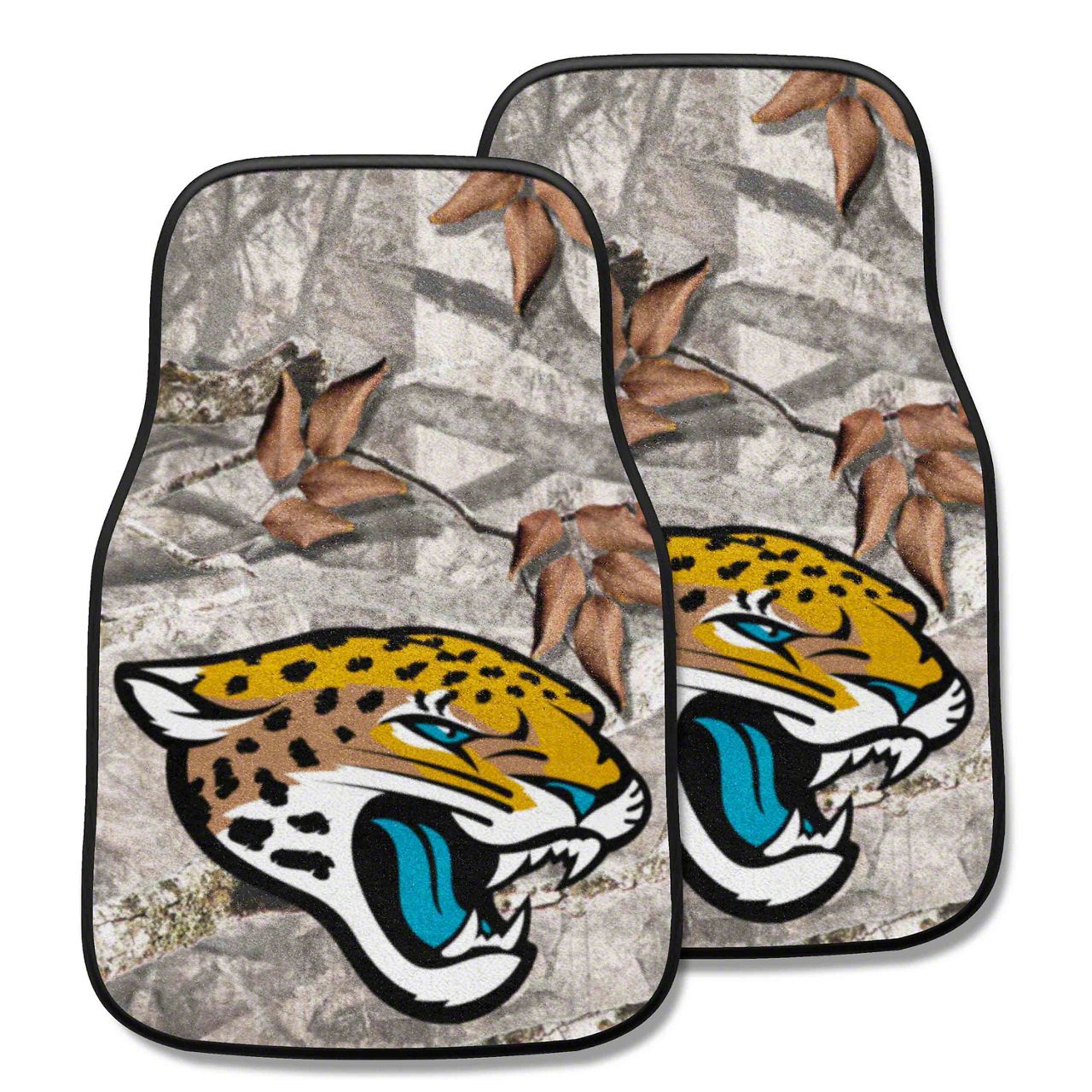 RAM 3500 Carpet Front Floor Mats with Jacksonville Jaguars Logo; Camo ...