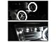 CCFL Halo Projector Headlights; Black Housing; Clear Lens (10-18 RAM 3500 w/ Factory Halogen Non-Projector Headlights)