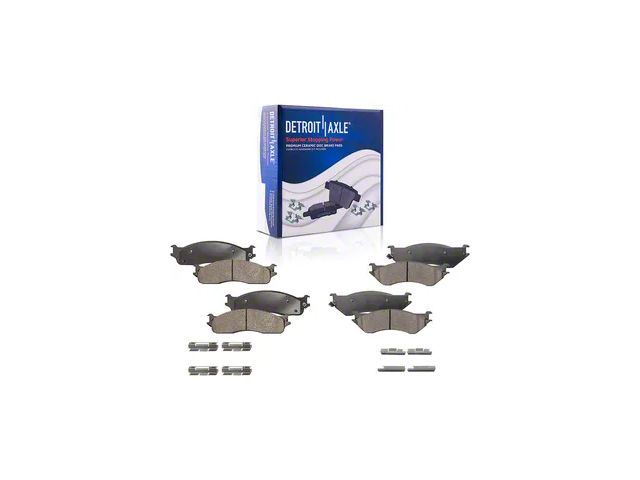 Ceramic Brake Pads; Front and Rear (03-08 RAM 3500)