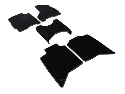 Custom Fit Front and Rear Floor Liners; Black (19-24 RAM 3500 Crew Cab)