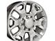 DG66 Hyper Silver 8-Lug Wheel; 20x8; 54.65mm Offset (94-02 RAM 3500 SRW)