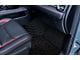 Double Layer Diamond Front and Rear Floor Mats; Base Layer Black and Top Layer Black (10-18 RAM 3500 Crew Cab w/ Front Bucket Seats)