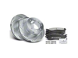 Drilled and Slotted 8-Lug Brake Rotor and Pad Kit; Rear (03-08 RAM 3500)