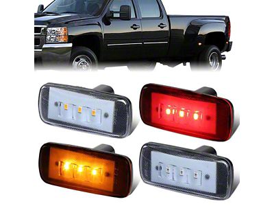 Dually LED Side Marker Lights; Clear (10-18 RAM 3500 DRW)