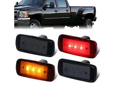 Dually LED Side Marker Lights; Smoked (10-18 RAM 3500 DRW)