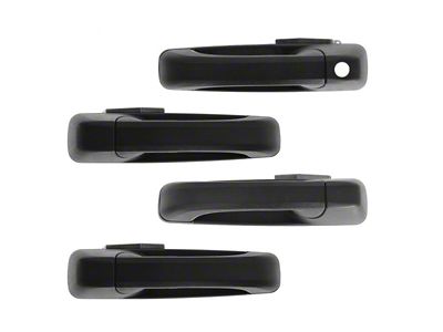 Exterior Door Handles; Front and Rear; Textured Black (10-18 RAM 3500 Crew Cab)